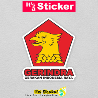 สติกเกอร์ไวนิล Heishaka GERINDRA กันน้ํา สไตล์อินโดนีเซีย สําหรับตกแต่งปาร์ตี้