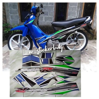 สติกเกอร์ สีฟ้า สีดํา สําหรับ Suzuki Shogun 110 R 2002