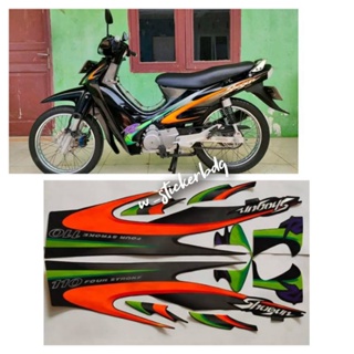 สติกเกอร์ติดตัวรถยนต์ สีดํา สําหรับ Suzuki Shogun 110 R 2001