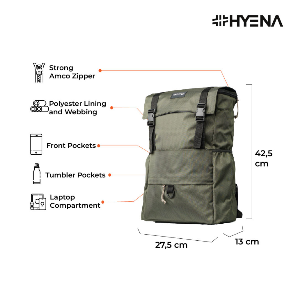 Hyena - กระเป๋าเป้ Collyn Stripped Series (PT47)
