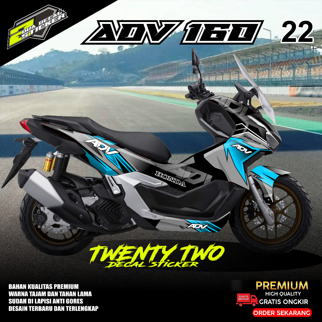 HONDA ADV 160 MOTORCYCLE FULLBODY STICKER DECAL NEW DESIGN 22