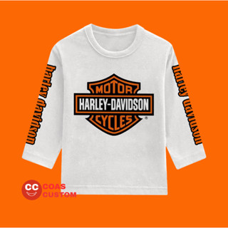 เสื้อยืดแขนยาว พิมพ์ลาย Harley DAVIDSON สําหรับเด็ก