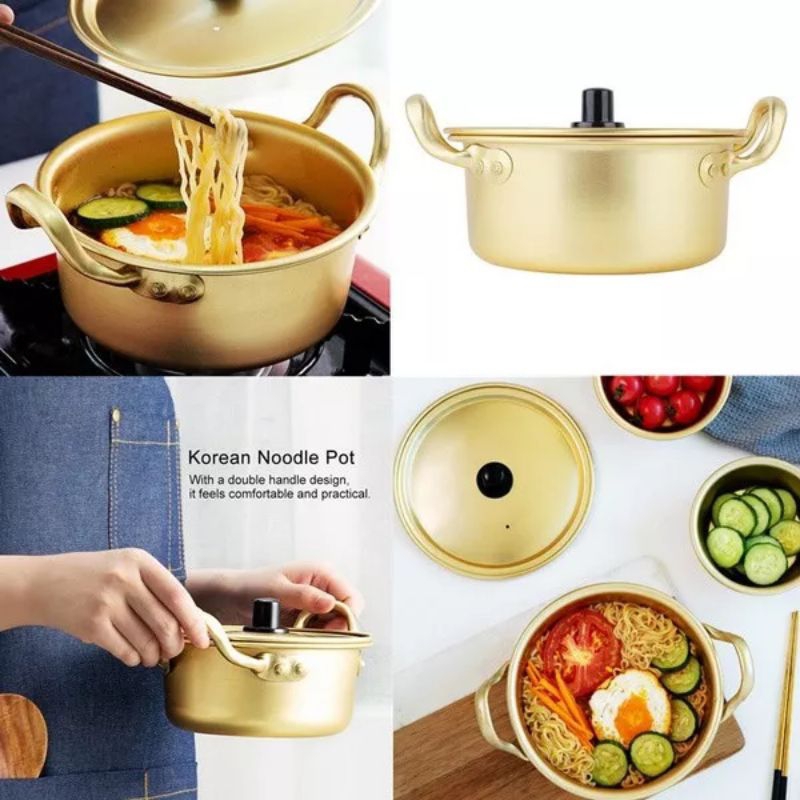 RAMYUN POT / PTS-16/18 / KOREAN NOODLE POT RAMEN GOLD POT BOWL