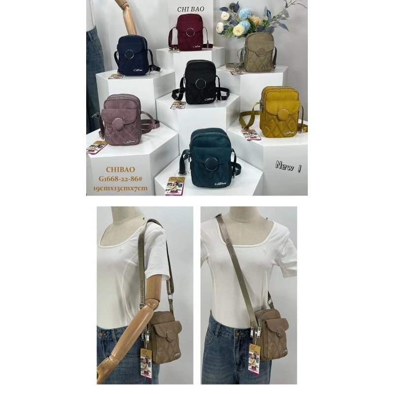 CHIBAO G1668-22-68 KNVAS SLING BAG