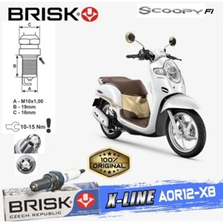 หัวเทียน Brisk X-Line AOR12-X8 Cb Fi