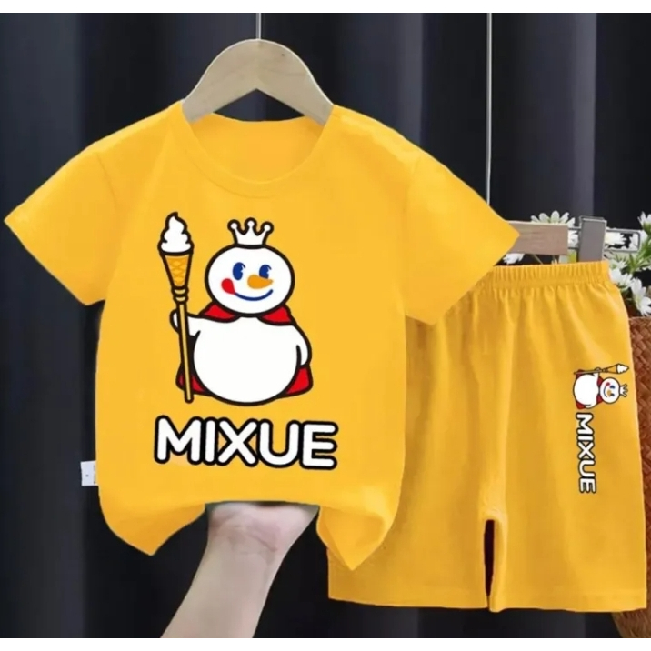 CHILDRENS MIXUE BUBU SET เสื้อยืด MIXUE สําหรับเด็กผู้หญิงและเด็กผู้ชาย 1-5 ปี