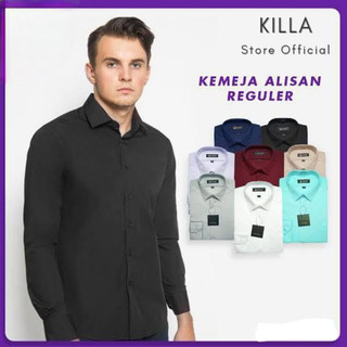 Kemeja ALISAN POLOS REGULER JUMBO lengan panjang Original