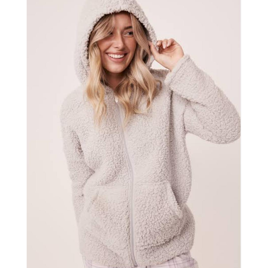 WOMENS/MENS SHERPA HOODIE JACKET, THICK SHERPA FUR ZIPPER JACKET, PREMIUM UNISEX MATERIAL, ใหม่ล่าสุ