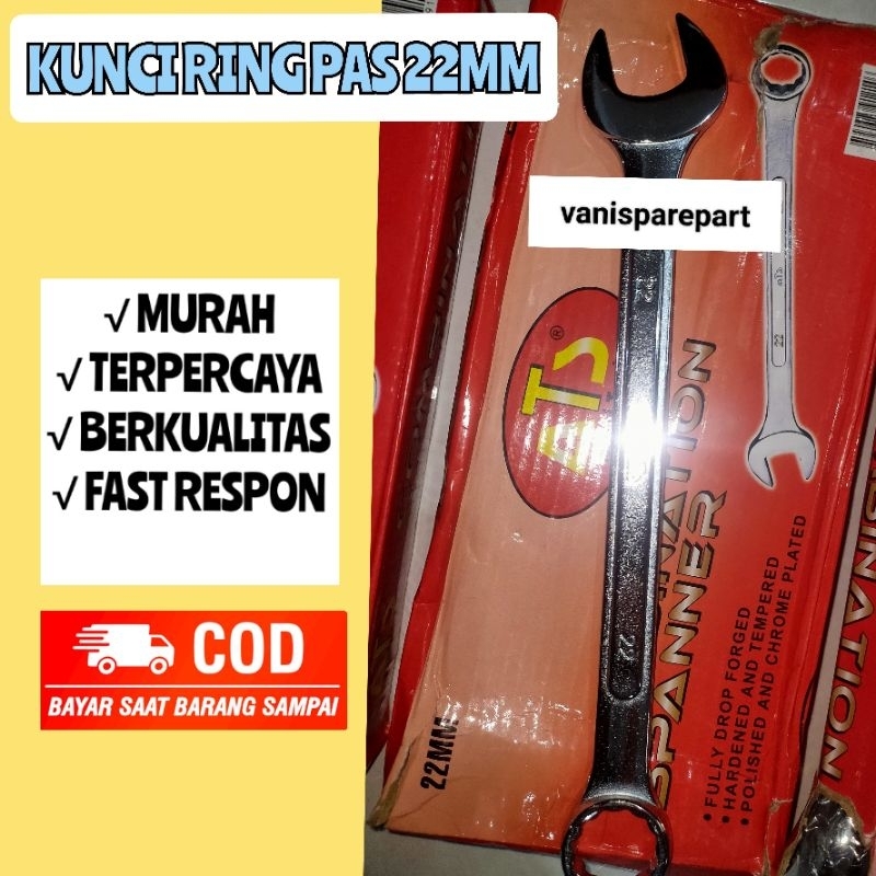แหวน SPAN WRENCH 22 COMBINATION WRENCH ATS 22 ATS RING WRENCH