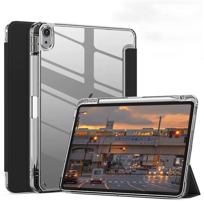 ACRYLIC FLIP PEN HOLDER CASE สําหรับ iPad 10 / iPad 9 / iPad 8 / iPad 7 iPad Pro 11 / Pro M1 / Pro M