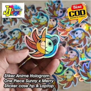 สติกเกอร์โฮโลแกรม ลายการ์ตูนอนิเมะ One PIECE SUNNY X MERRY