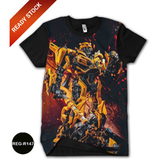 เสื้อยืด พิมพ์ลายอนิเมะ Transformers 3 มิติ สําหรับเด็ก REG-R147