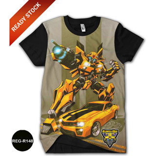 เสื้อยืด พิมพ์ลายอนิเมะ Transformers 3 มิติ สําหรับเด็ก REG-R148