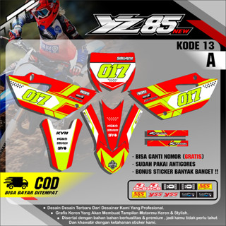 (ต้องการมากที่สุด) สติกเกอร์กราฟฟิค กึ่งเต็มรูปแบบ กันจาง สําหรับ Yamaha YZ 85 MTP K.13