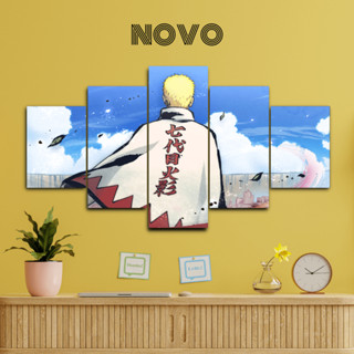 Novo โปสเตอร์ไม้ ลายนารูโตะ สําหรับแขวนตกแต่งผนังบ้าน 5 ชิ้น 1 ชุด