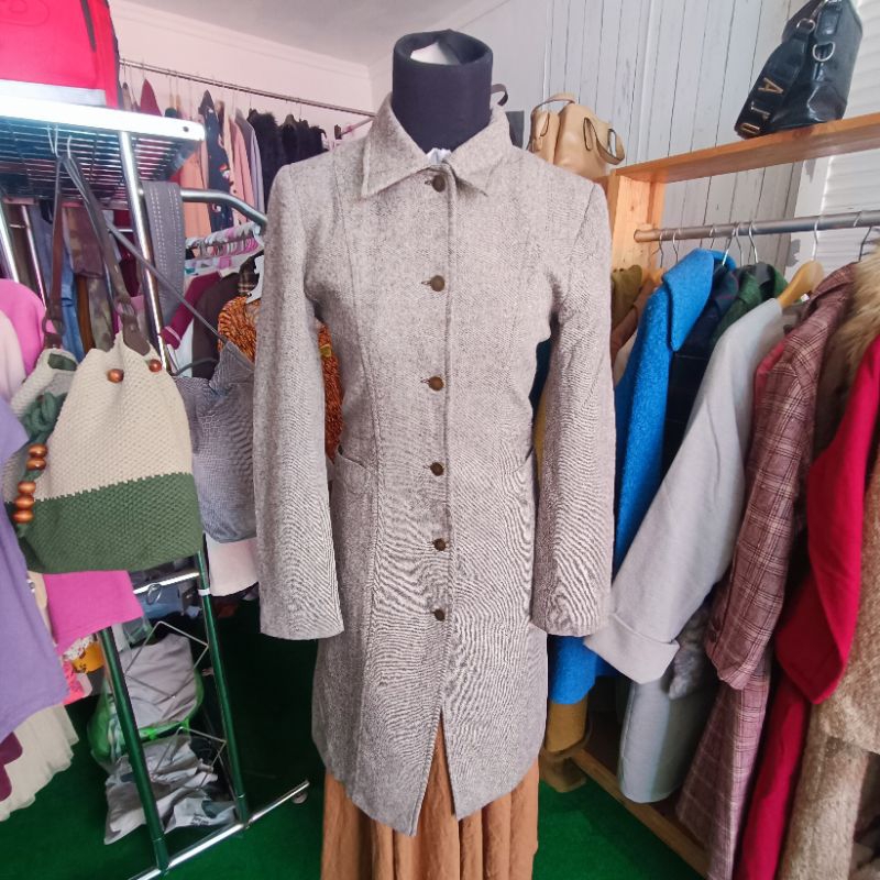 เสื้อโค้ททวีตขนสัตว์claude zana