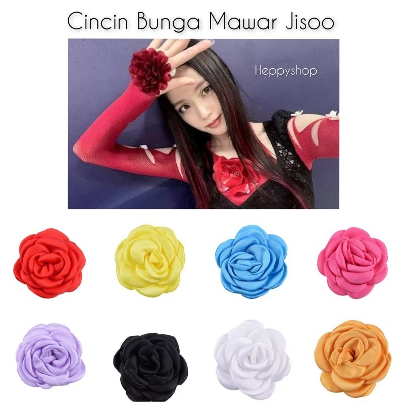 MAWAR Jisoo Rose Flower Ring Finger Dance Stage