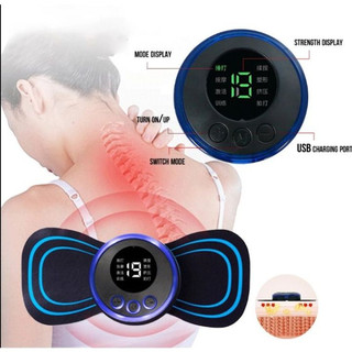 EMS MINI Elektrik Pemijat Leher EMS Mini Servikal Punggung Otot Pengurang Rasa Sakit Patch Portabel Massage Stimulator