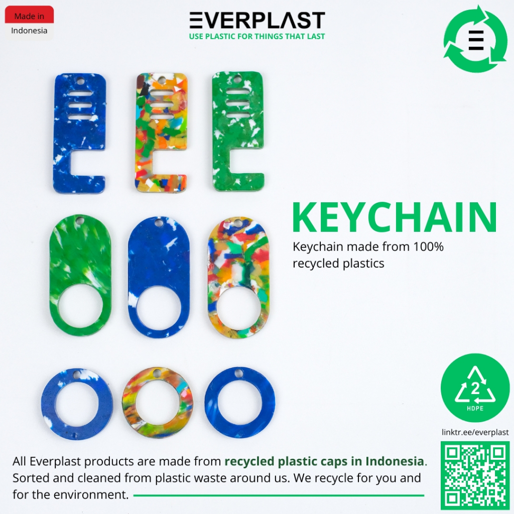 Gantungan พวงกุญแจพวงกุญแจแหวน Everplast รถจักรยานยนต์รถบ้านที่กําหนดเองรีไซเคิลพลาสติกรีไซเคิลไม่ใช่คาราบิเนอร์ยาง Carabiner