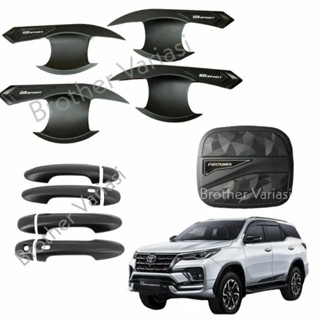 ฝาครอบถังน้ํามัน ด้านนอก สีดํา สําหรับ Fortuner 2016 2021 2022 2023 2024 2025 GR Sport