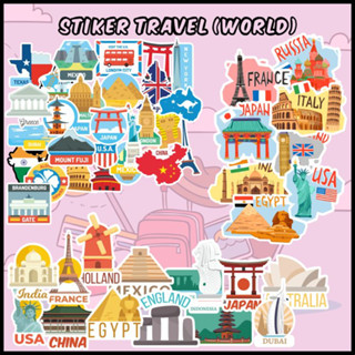 สติกเกอร์ธีมโลกการเดินทาง (Travel World ver. สติกเกอร์) สติกเกอร์ตกแต่งสมุดไดอารี่ แล็ปท็อป Koper ddu-du