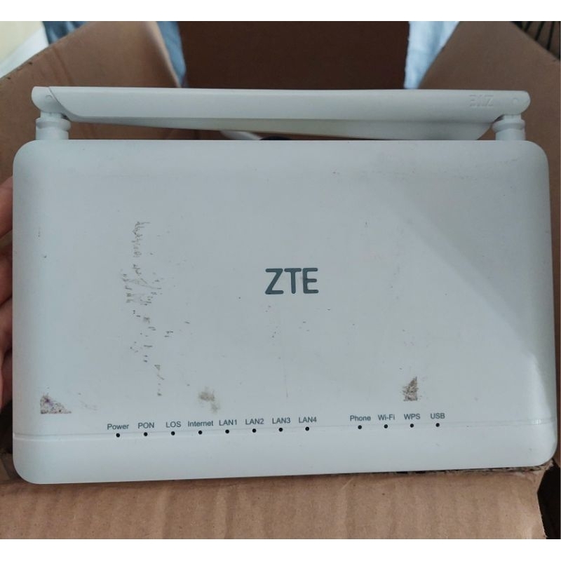 Ont ZTE F670L GPON SECOND 5G + อะแดปเตอร์พอร์ตสีฟ้า