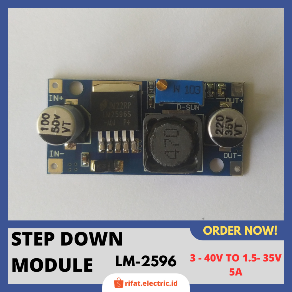 LM2596 โมดูลสเต็ปดาวน์ DC-DC ปรับได้ 3A LM2596S ขั้นตอนลง DC เป็น DC