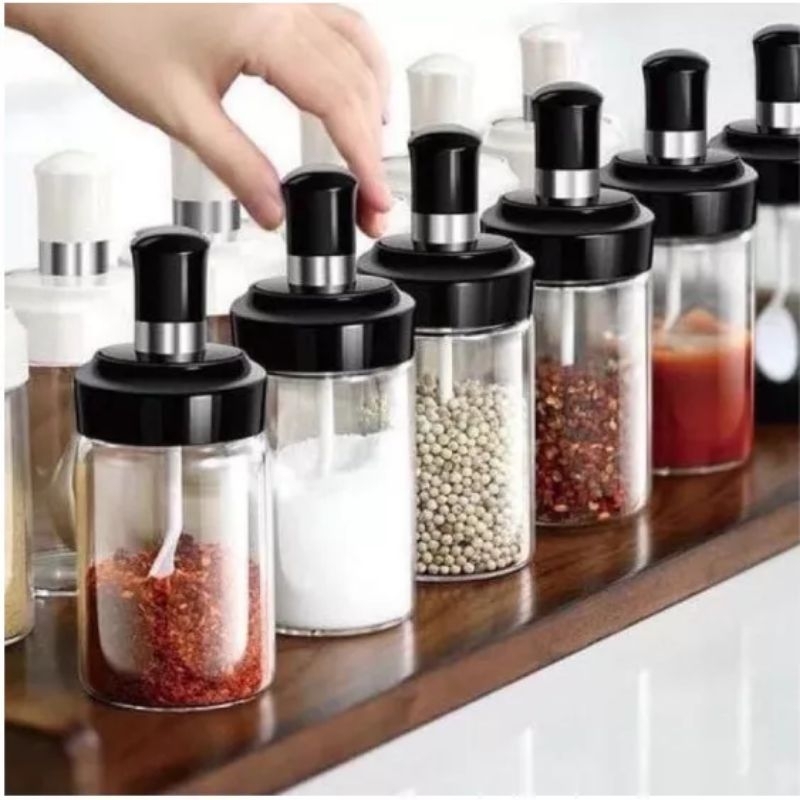 KITCHEN SPICE BOTTLE, HONEY OIL, แก้ว THICK, FUEL-RESISTANT, AIR-TIGHT CONTAINER, มัลติฟังก์ชั่นทําอ