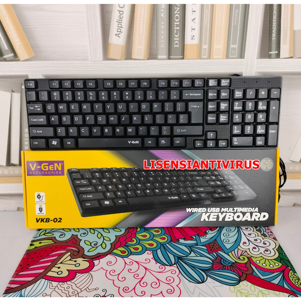 คีย์บอร์ด VGE VKB02 PC คอมพิวเตอร์แล็ปท็อป Vgen สาย USB V-GeN VKB-02