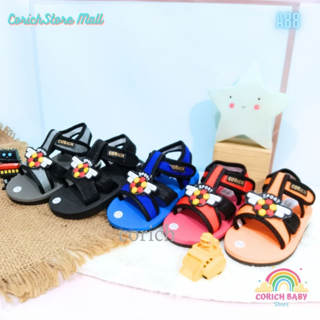 จัดส่งโดยทันที - CORICH BABY SHOES - A88 - MOUNTAIN SANDALS - SPONGE SANDALS - CHILDRENS SANDALS - S