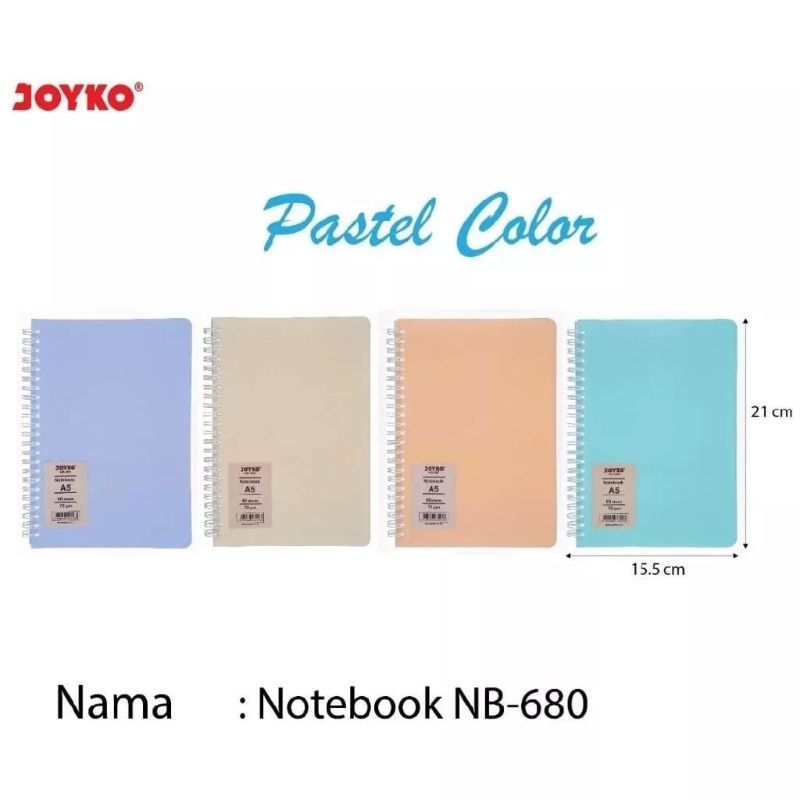 Joyko NB-680 โน๊ตบุ๊ค A5 สีพาสเทล