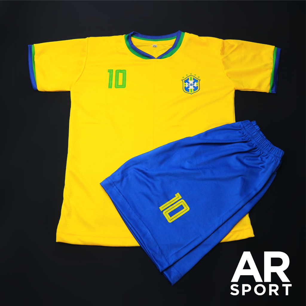 ชุดเจอร์ซีย์เด็ก Brazil Home Bola Neymar
