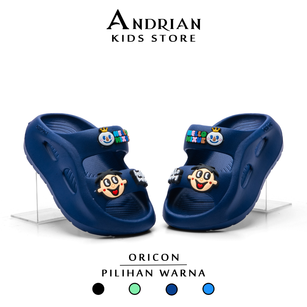 Andrian - รองเท้าแตะ Bandua สําหรับเด็กผู้ชายพร้อมตัวอักษร Mixue Smile