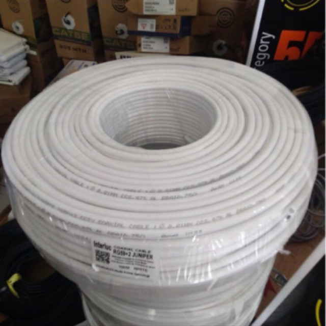 100M CCTV Coaxial Cable RG59 Plus Power RG59+2C