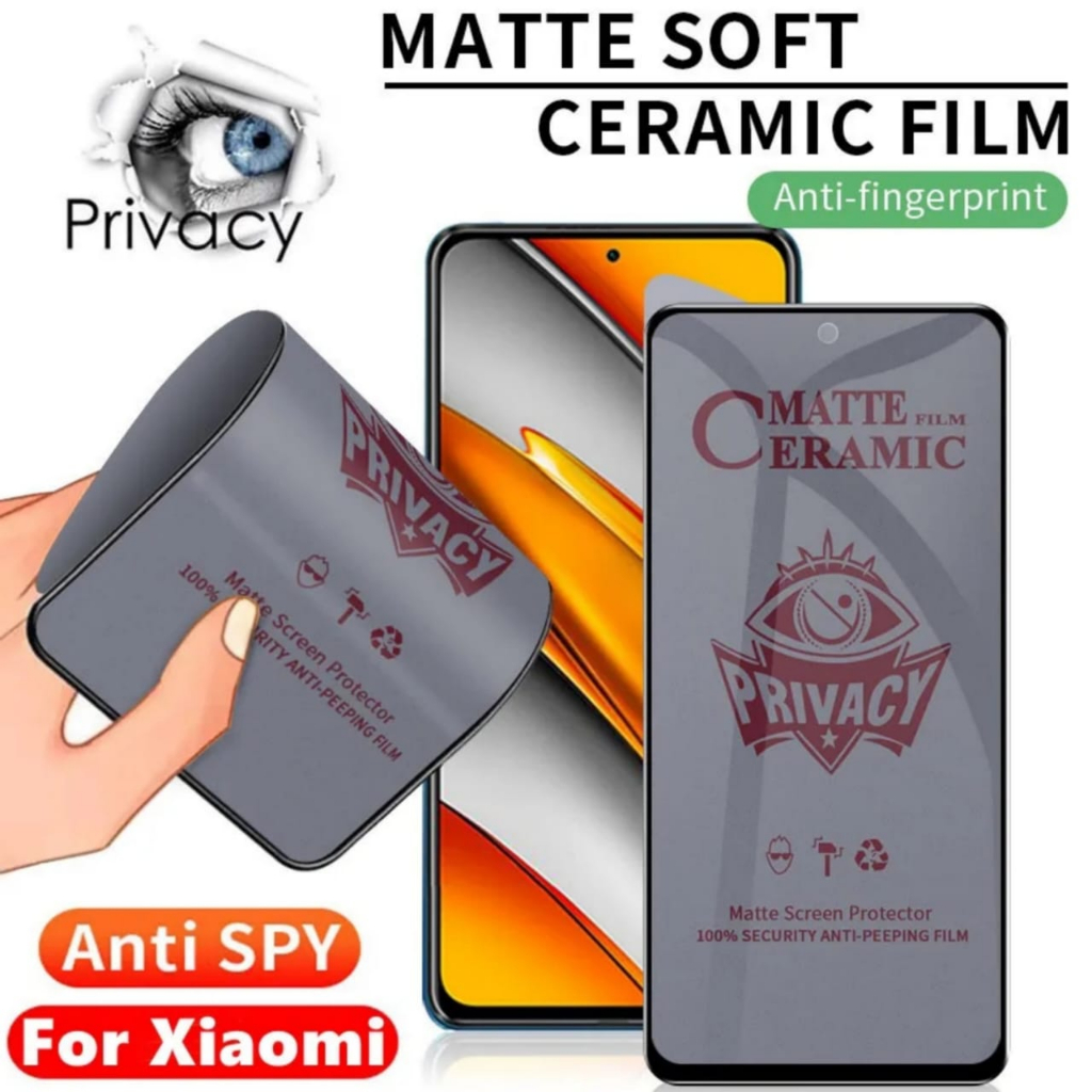 LAYAR กระจกนิรภัยเซรามิค Spy ป้องกันหน้าจอความเป็นส่วนตัวสําหรับ Xiaomi Poco F3 / Poco F4 GT 5G / Po