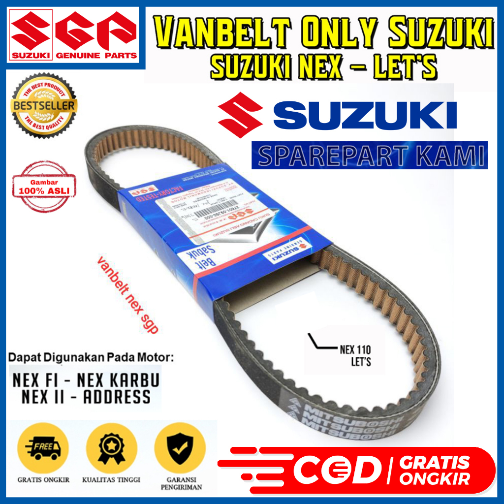 Vanbelt V-BELT VAN BELT เท่านั้น SUZUKI NEX 1 NEX 2 NEX FI NEX KARBU 110 LETS ADDRESS 27601-09J20-000 ORIGINAL SGP