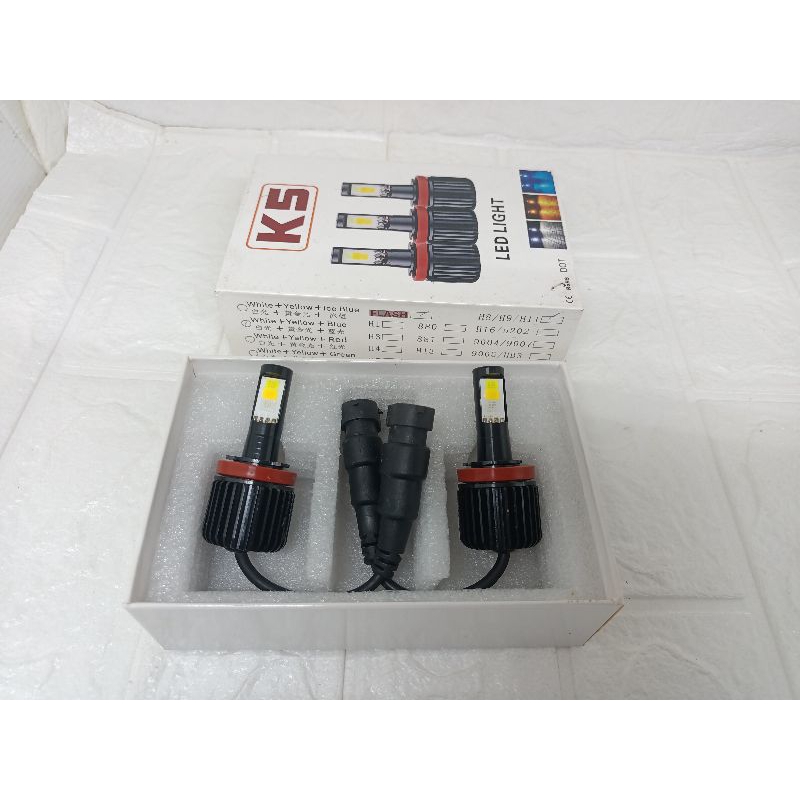 TURBO ไฟ LED รถยนต์ 3 สี SOCKET H11