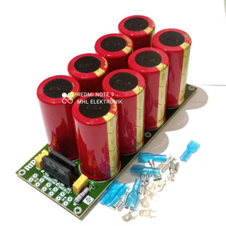 Psu KIT 8 Elco Rubycon USR 10000uF 100V RED RED Plus Skun PCB