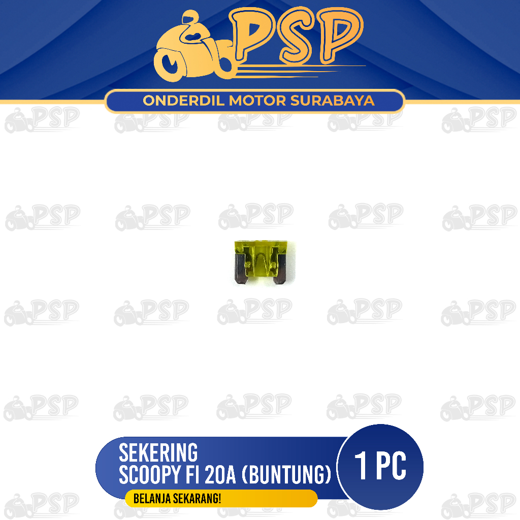 Scoopy Fi 20A ฟิวส์เหลือง (Buntung) ราคาต่อ 1 PC - DX Micro Fuse Micro Fuse Plug Fuse