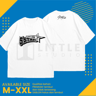 [Cled] เสื้อยืด ผ้าฝ้าย ลาย kaos Straykids 5stars 24s สไตล์ญี่ปุ่น