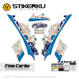 สติกเกอร์ FINO Carb MOTIF 10 FINO OLD FINO 113 FINO OLD YAMAHA MIO FINO สําหรับติดตกแต่งรถยนต์ YAMAHA Stickers Pole New Design Filma stickerkustore