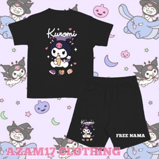 ชุดเสื้อยืด กางเกงขาสั้น พิมพ์ลาย My Kuromi Sanrio สําหรับเด็กผู้ชาย และเด็กผู้หญิง