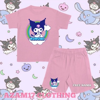 เสื้อยืดแขนสั้น พิมพ์ลายตัวอักษร My Kuromi Sanrio สําหรับเด็ก