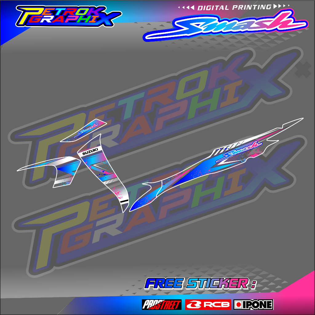 Suzuki SMASH Variation STRIPING/SUZUKI SMASH รายการสติกเกอร ์ มอเตอร ์ ไซค ์