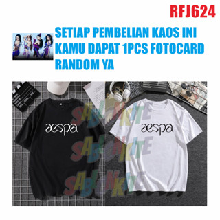 Rfj624 เสื้อยืด ลาย Kpop Espa karina winter giselle Ning+Fotocard