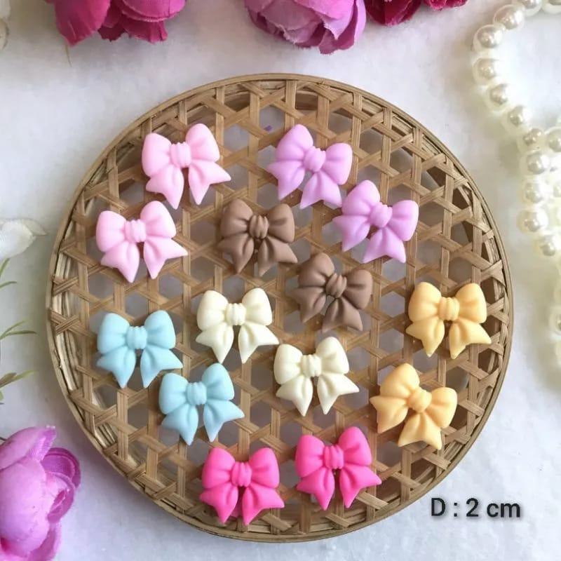 ต่อ 1 ชิ้น - RIBBON-SHAPED RESIN / COLORED RIBBON CLAY / คลิป-ON APPLICATION