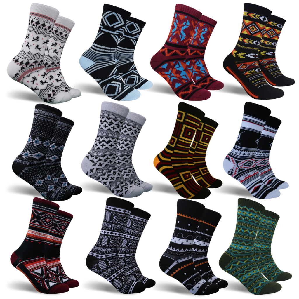 Oldschool Long Tribal Motif Premium Distro Vintage Thick Socks - Sendy Socks