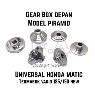 ฝาครอบกล่องเกียร์ด้านหน้า พีระมิด มอเตอร์คาร์บูเรเตอร์ สําหรับ Honda Matic Vario 160 Pcx 160 All Beat Griller Vario 110 125 150 Spacy Genio Beat