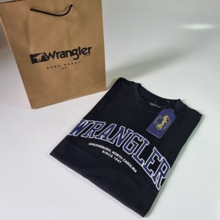 เสื้อยืด ผ้าฝ้าย 100% พิมพ์ลาย Wrangler OUTLINE PREMIUM สําหรับผู้ชาย