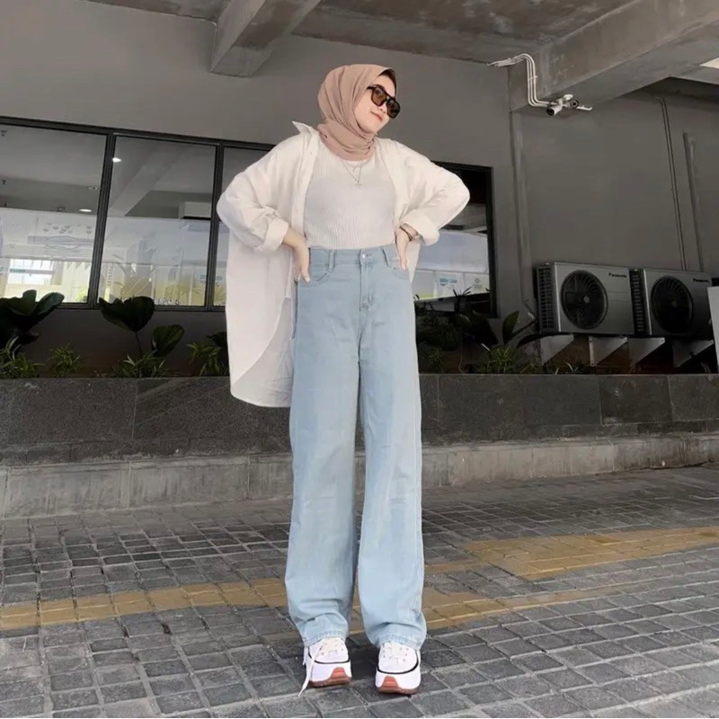 K-432 HIGHWATIS Culottes LOOSE JEANS ผู้หญิง